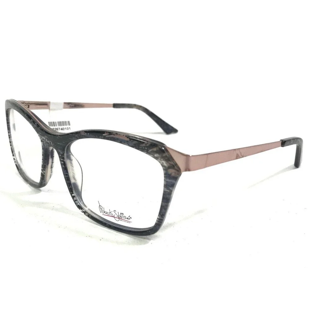 Roberto Steffani RS 166 COL 50 Eyeglasses Frames Black Pink Square 53-16-140